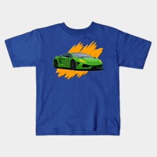 green lamborghini Kids T-Shirt